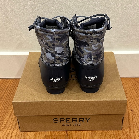 NIB Sperry Saltwater Water Resistant Camo Duck Boot, Little Kid 3 - Picture 6 of 8